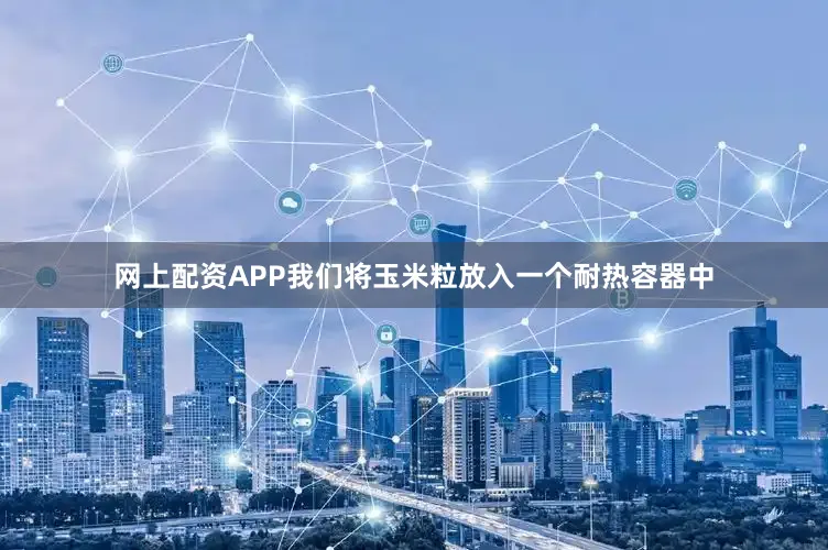 网上配资APP我们将玉米粒放入一个耐热容器中